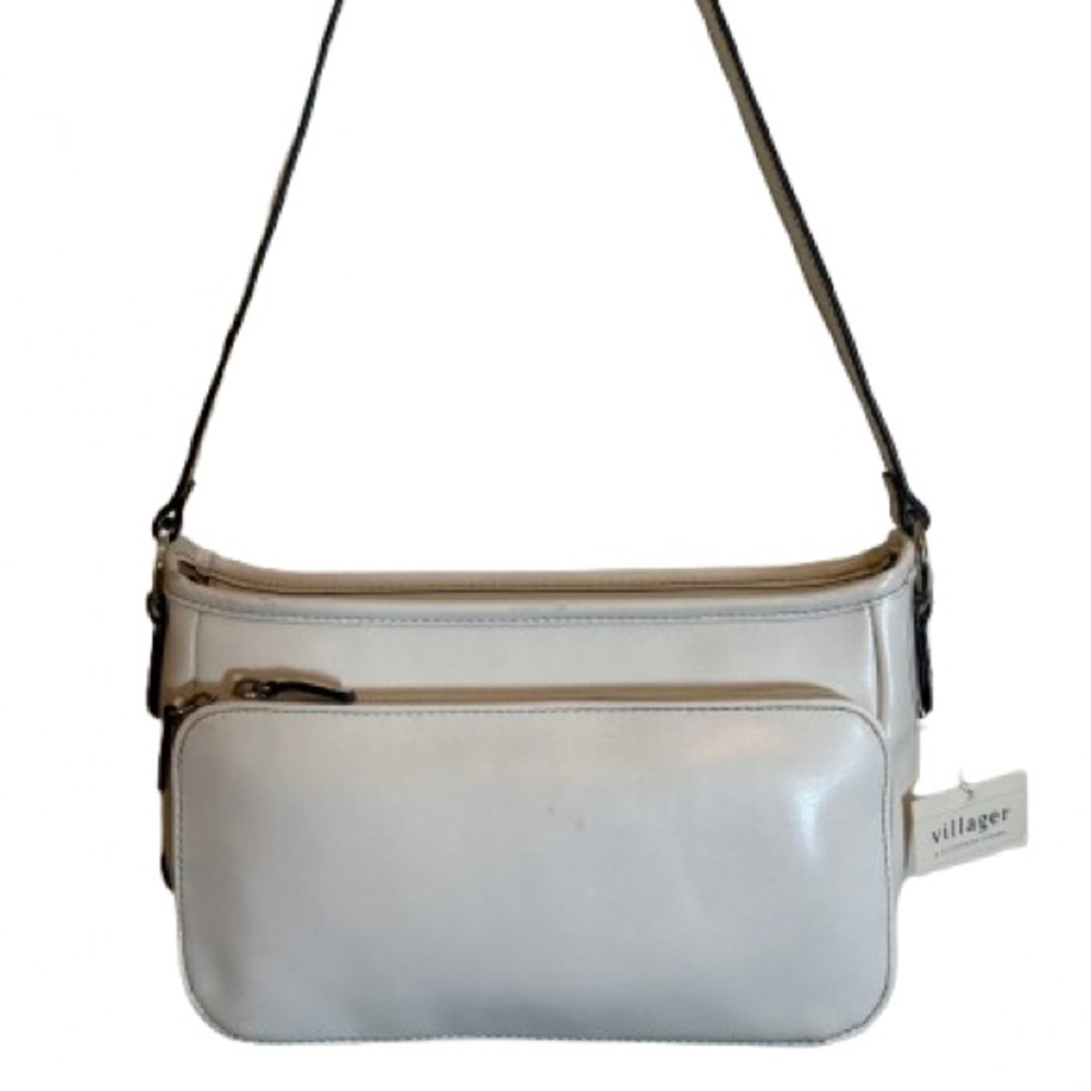 Vintage Villager Liz Claiborne Elegant Cream/White Shoulder Bag NWT